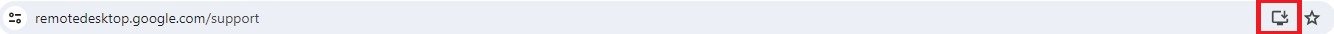 CHROME REMOTE DESKTOP BARRA DE DIRECCIONES E ICONO DE INSTALL
