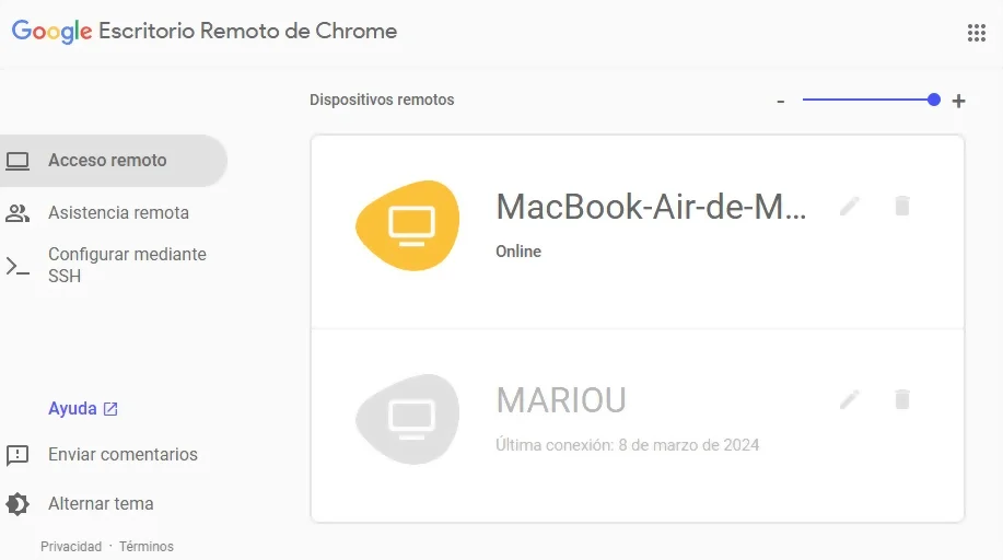 CHROME REMOTE DESKTOP INSTALACION FINALIZADA